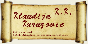Klaudija Kuruzović vizit kartica